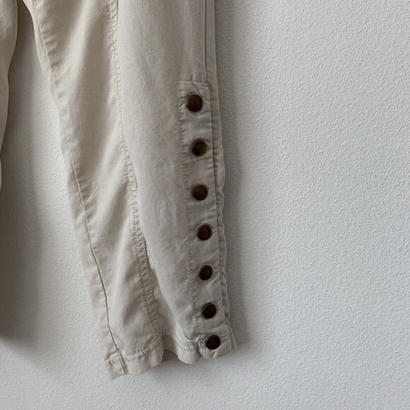 Soft Surroundings Pippa Pants Womens Medium Petite Metro Snap Hem White Beachy - Picture 4 of 9